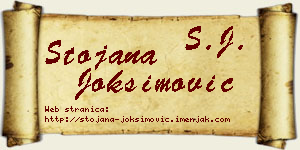 Stojana Joksimović vizit kartica